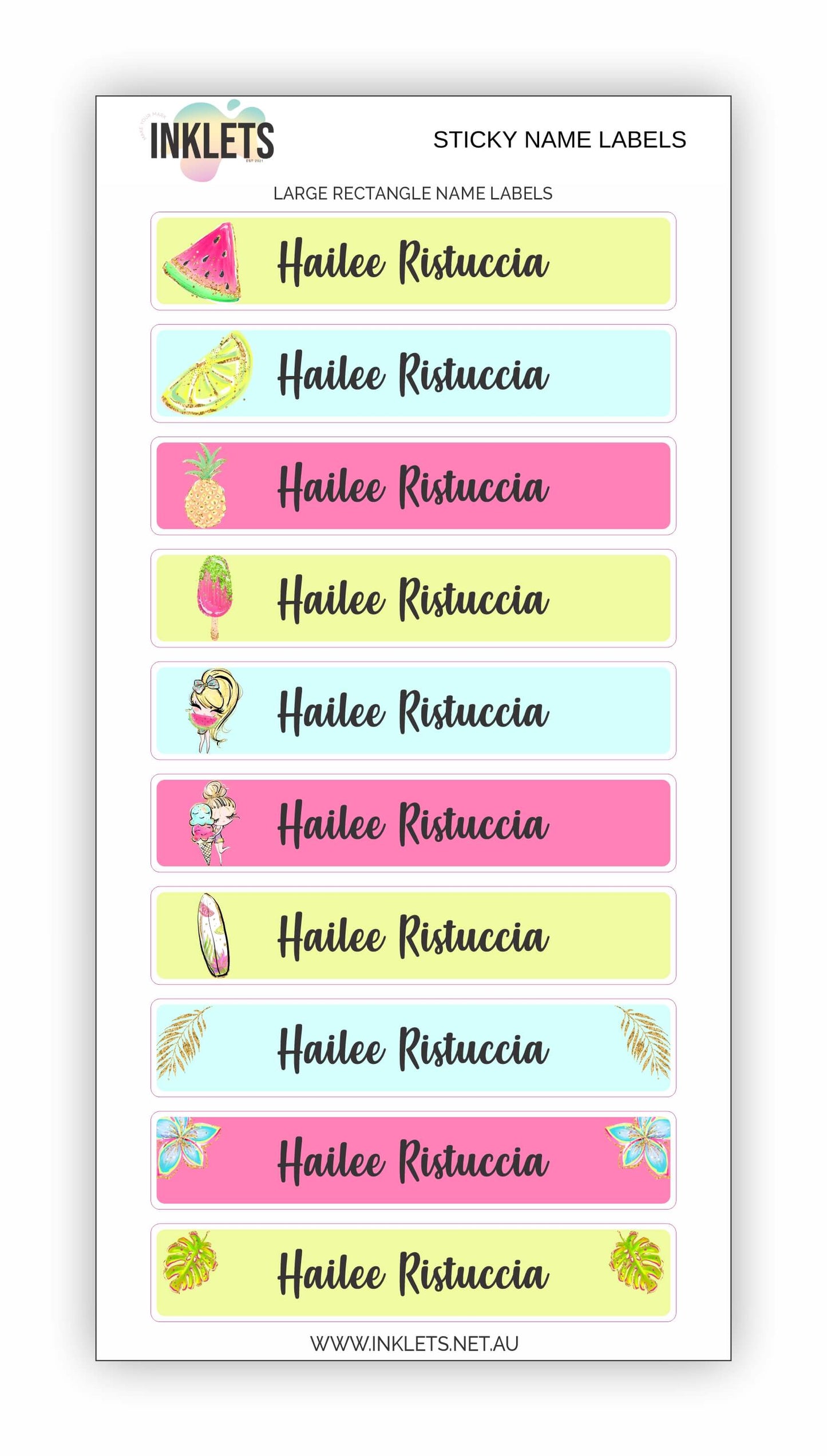 Fruit Tingle Name Label Bundle