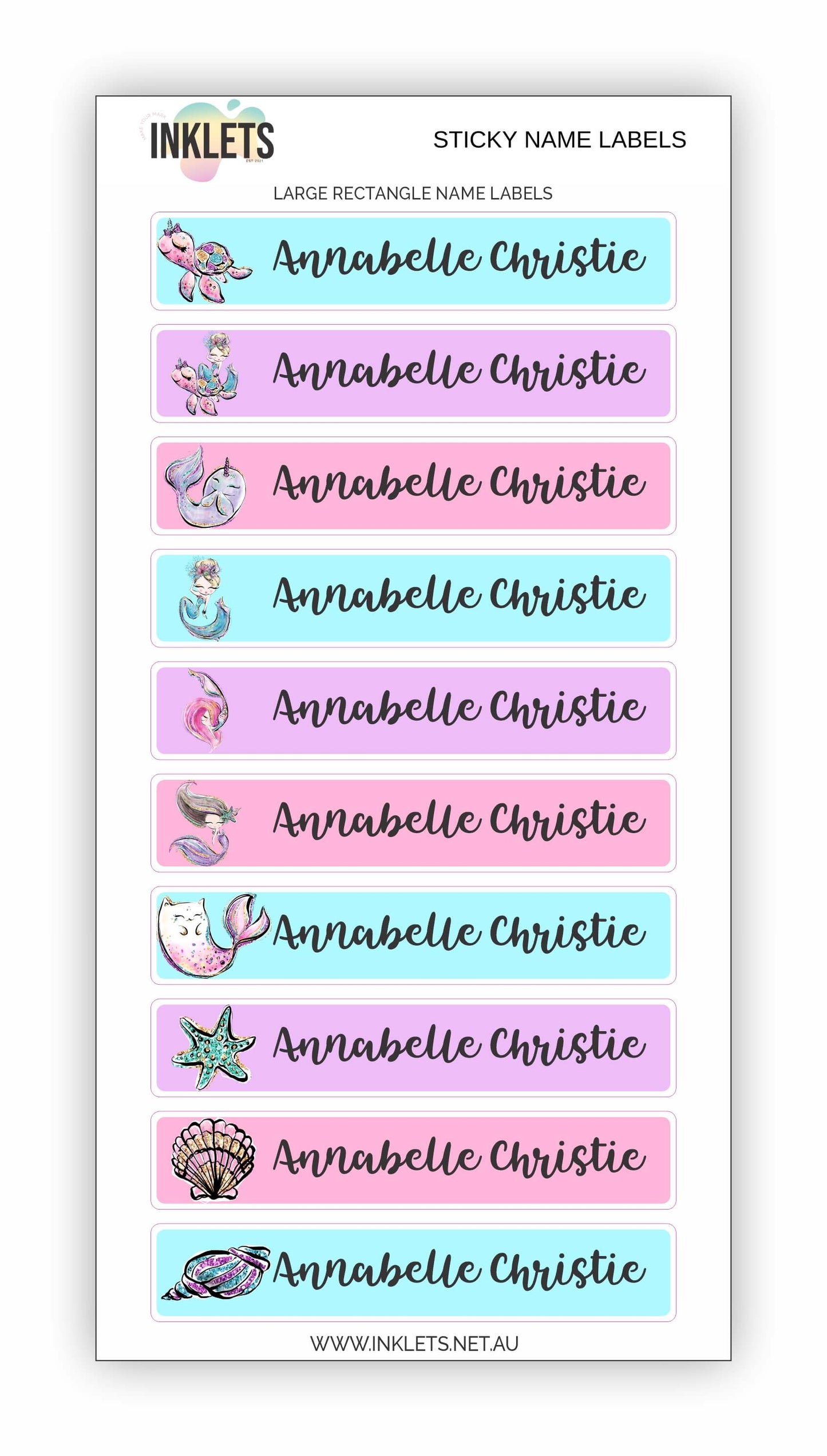 Mermaids Name Label Bundle