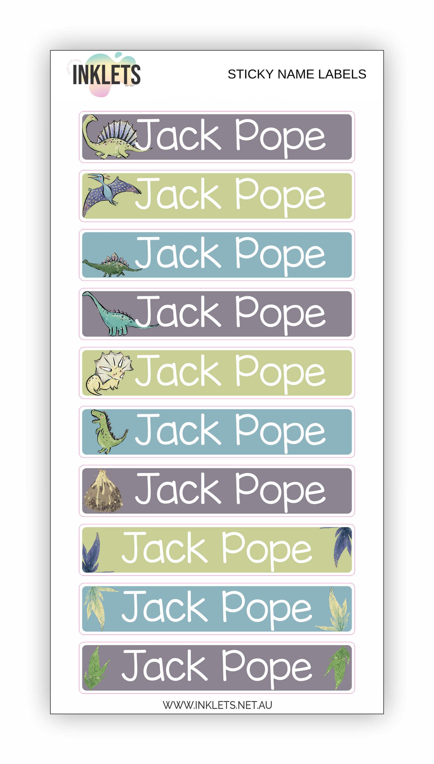 Dinos Name Label Bundle