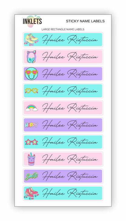 Roller Skating Name Label Bundle