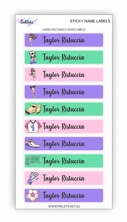 Soccer Girls Name Label Bundle