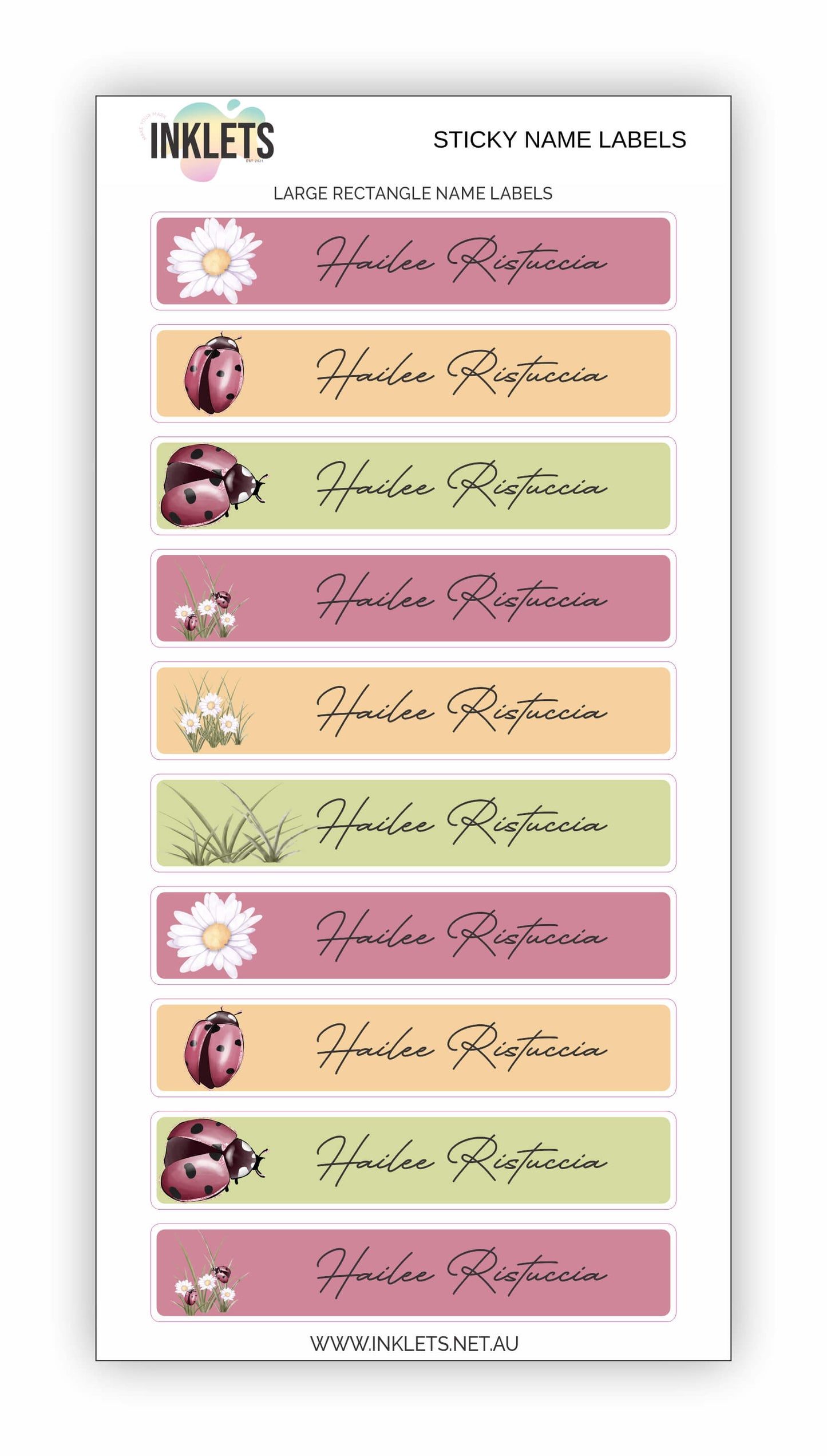 Ladybugs Name Label Bundle
