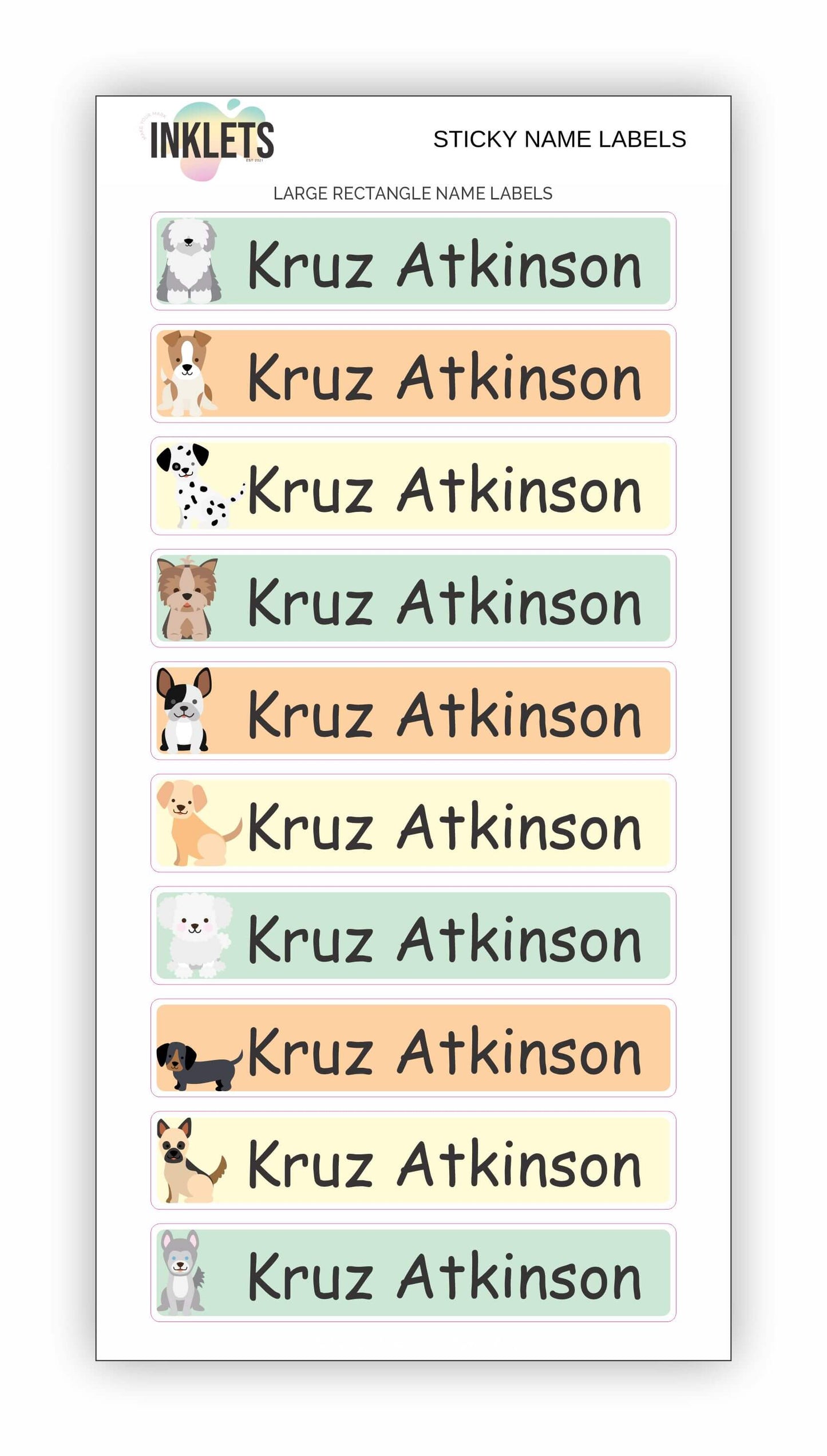 Puppy Dog Palz Name Label Bundle