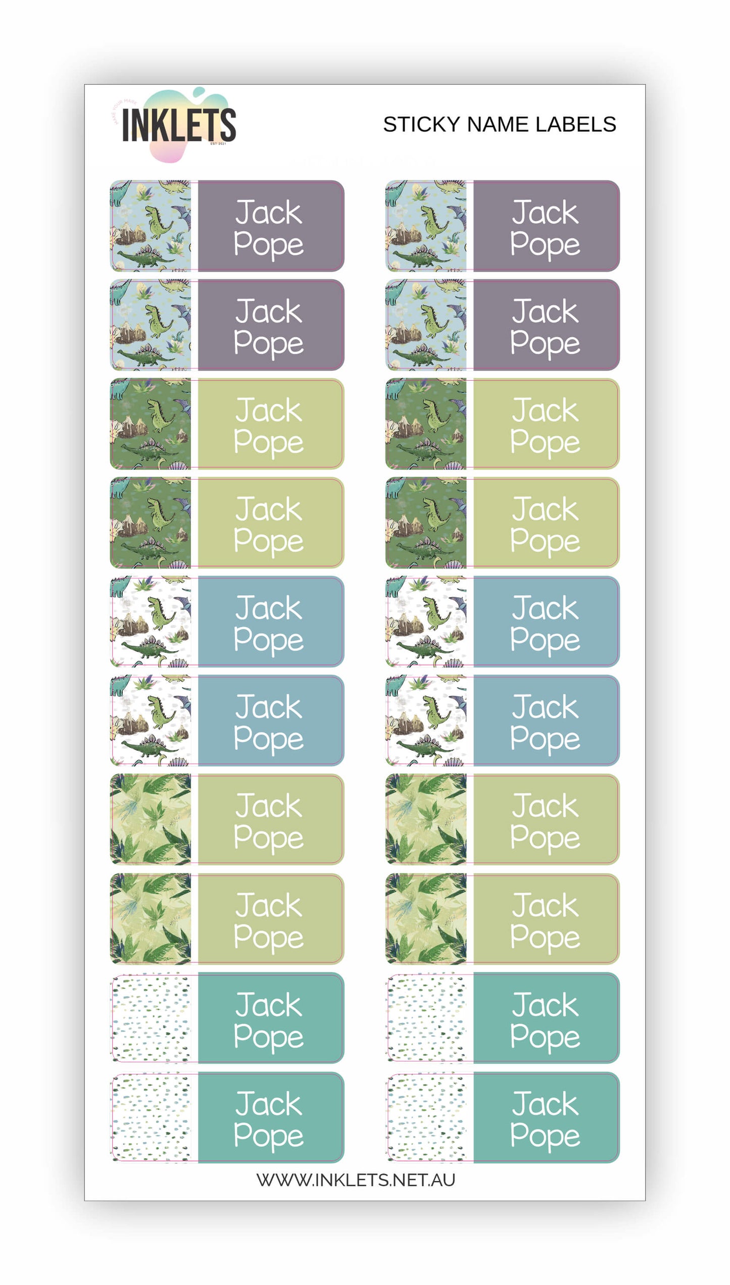 Dinos Name Label Bundle