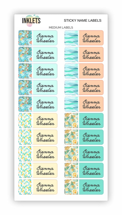 Surf Girl Name Label Bundle