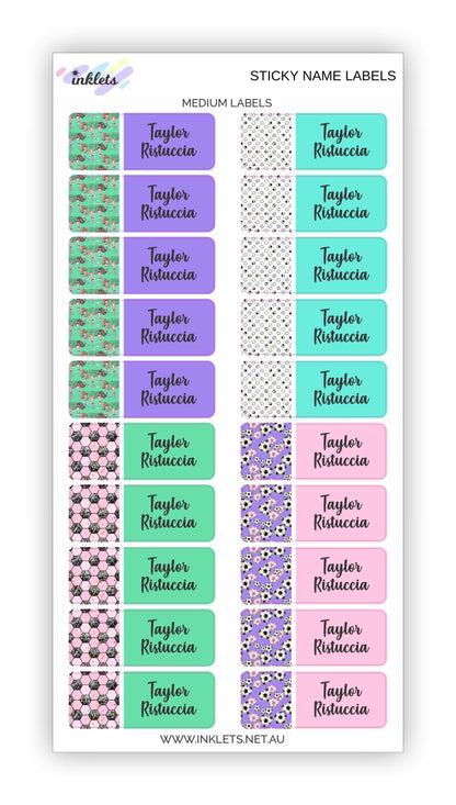 Soccer Girls Name Label Bundle