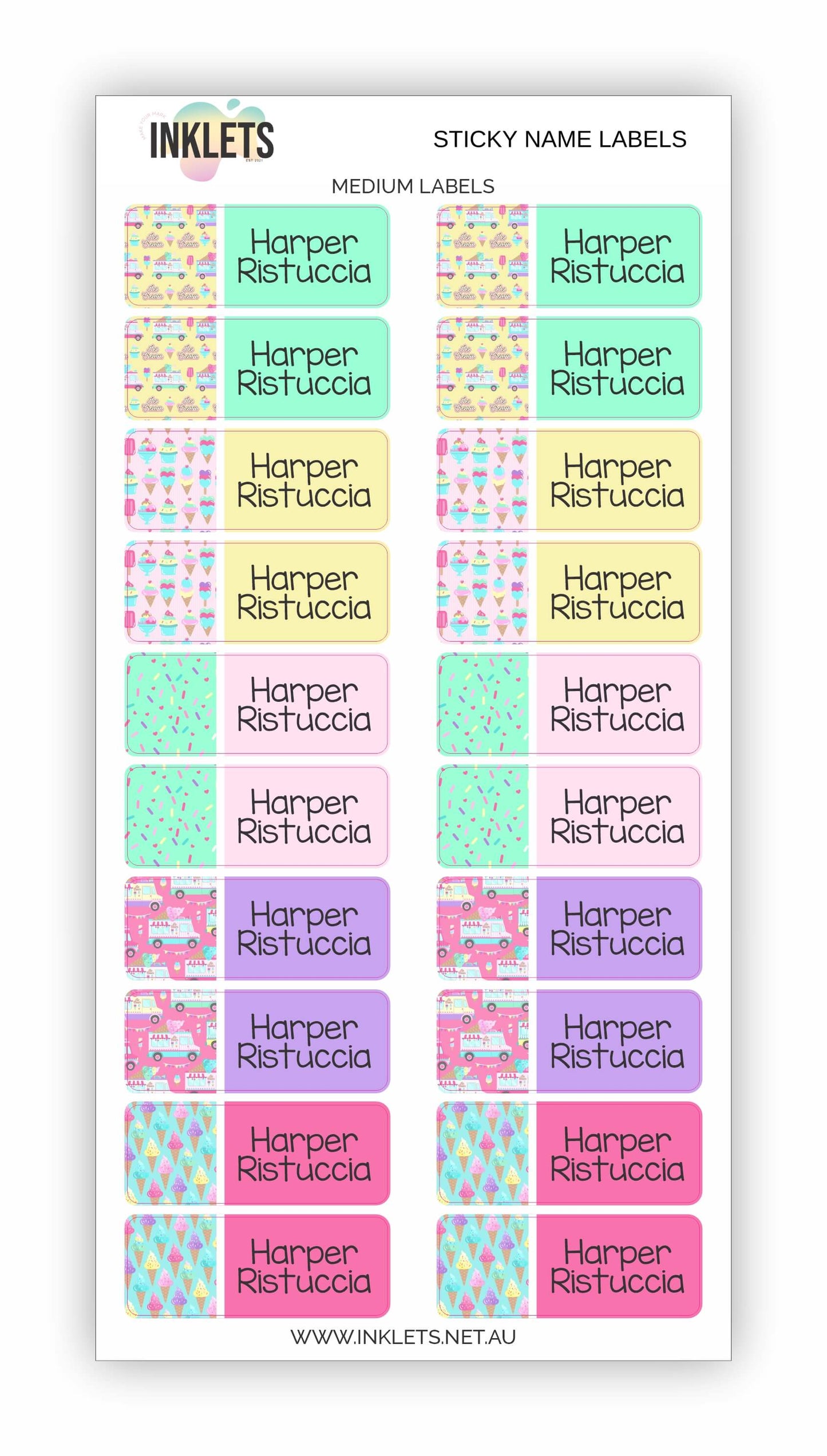 Ice Cream Name Label Bundle