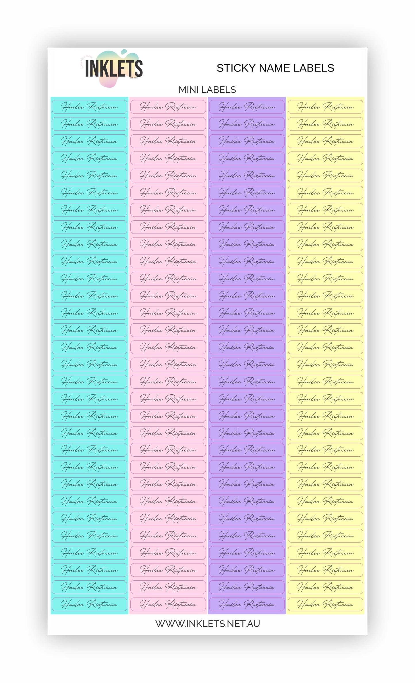 Roller Skating Name Label Bundle