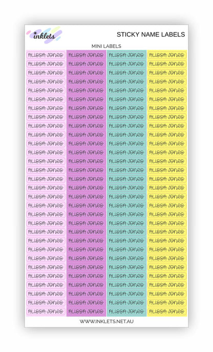 Space Blast Pink Name Label Bundle