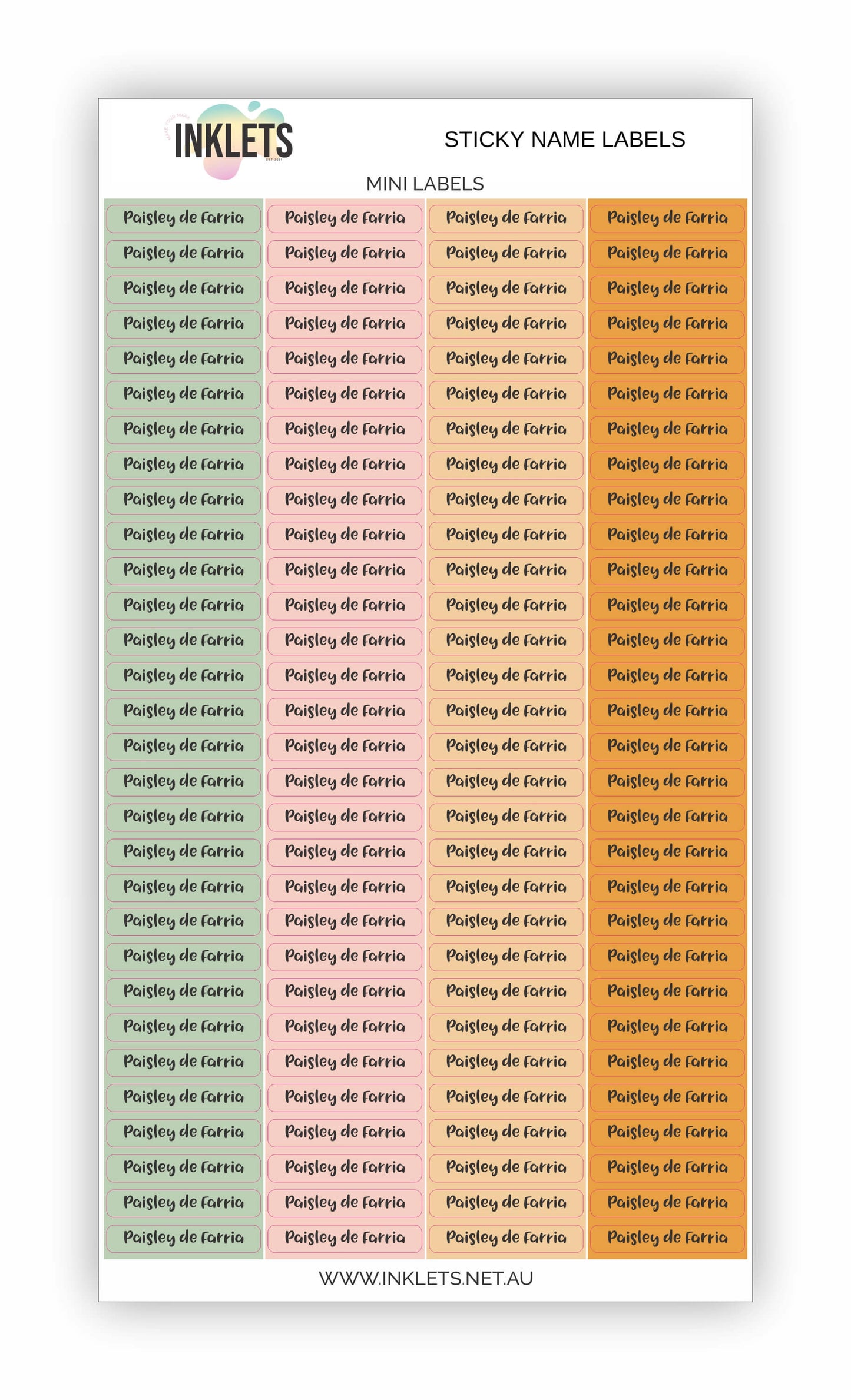 Groovy Flowers Name Label Bundle
