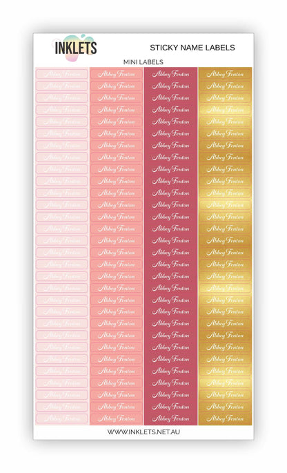 Blush Floral Name Label Bundle