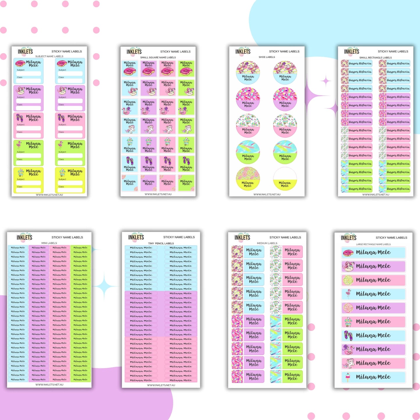 Pool Party Name Label Bundle