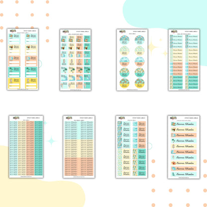 Surf Girl Name Label Bundle