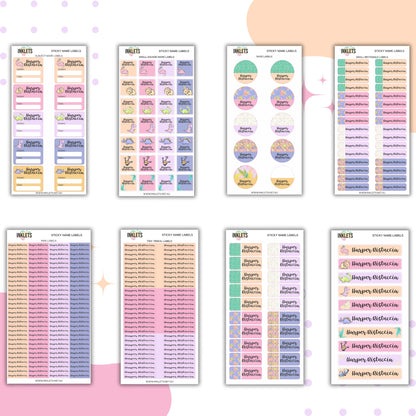 Pink Dinos Name Label Bundle