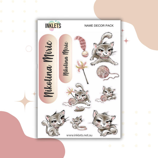 Cats Name Decor Sheets