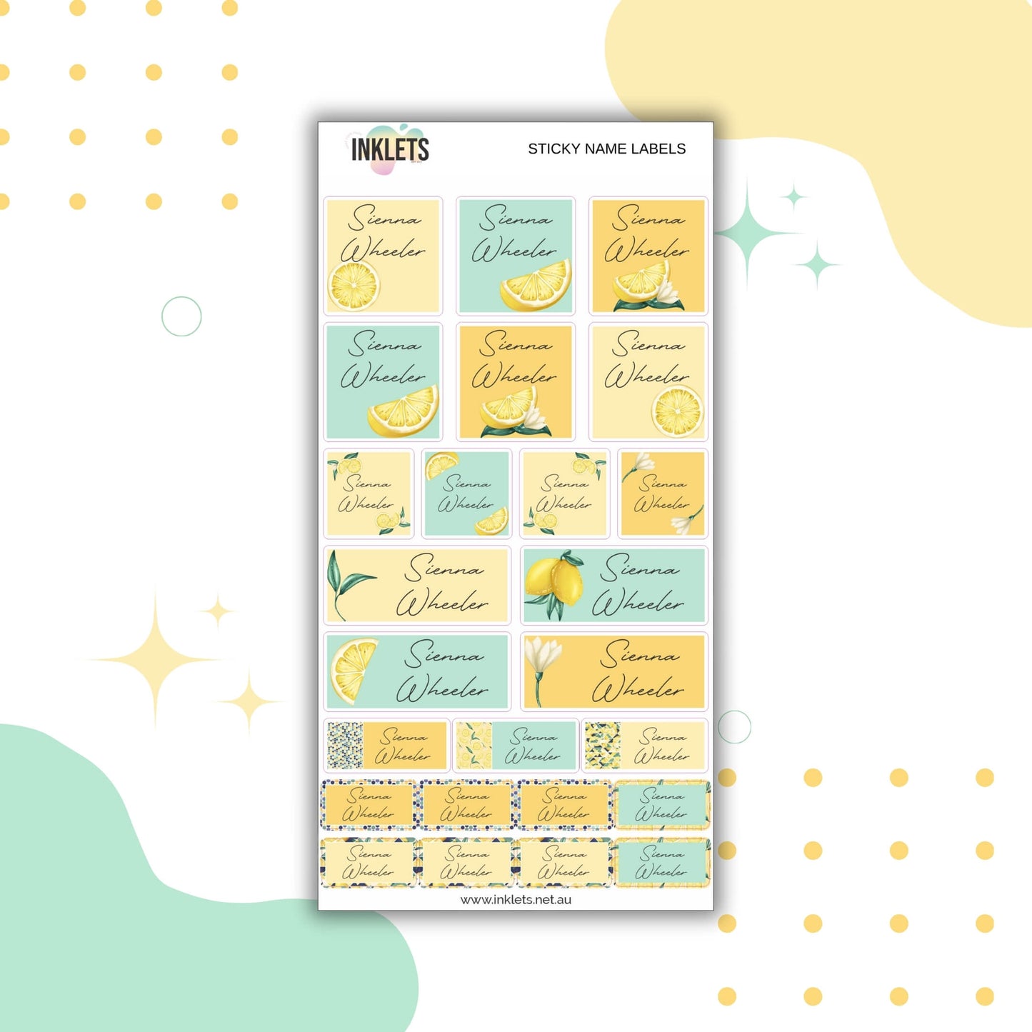 Lemonade Name Label Sheet