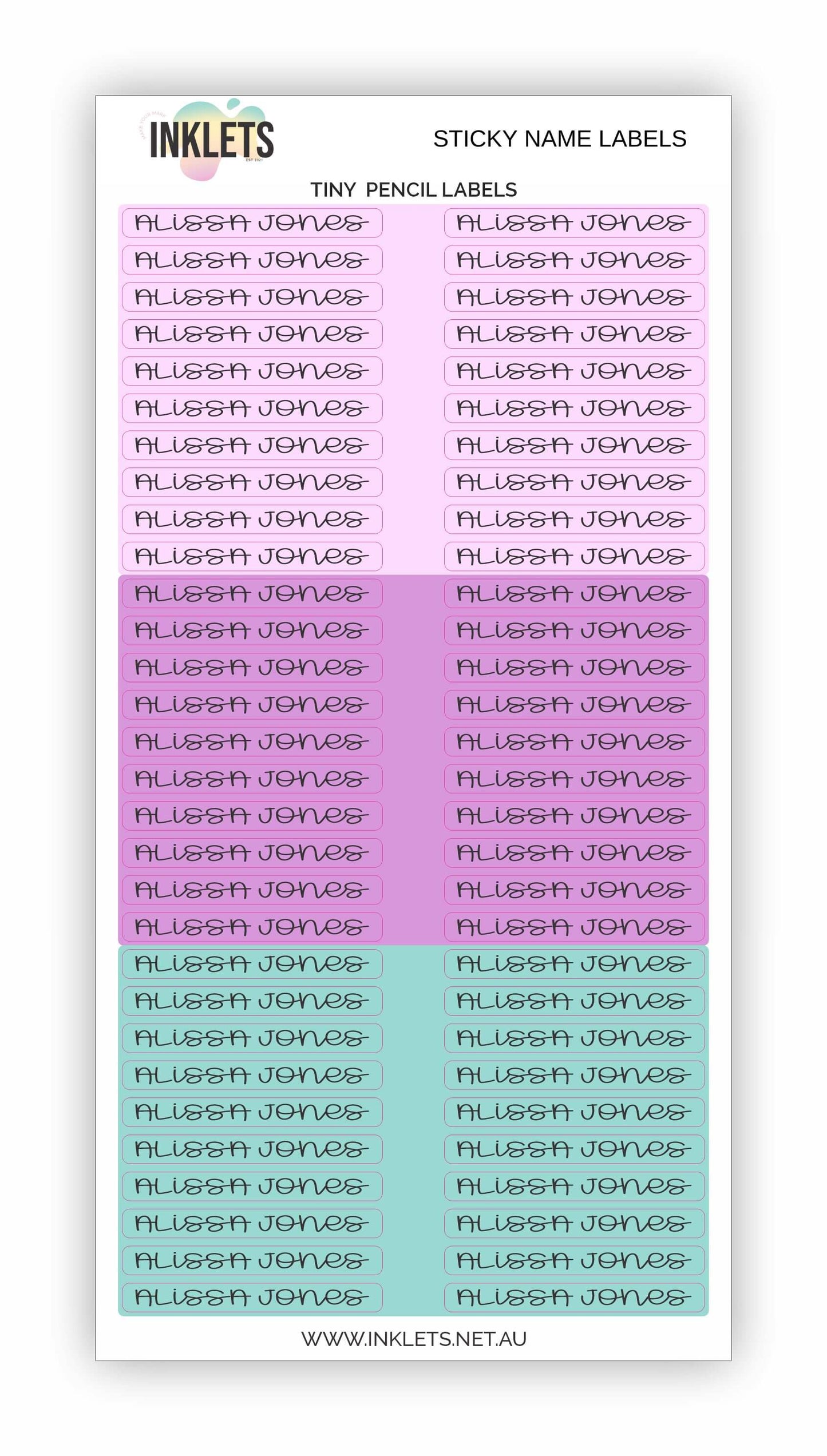 Space Blast Pink Name Label Bundle