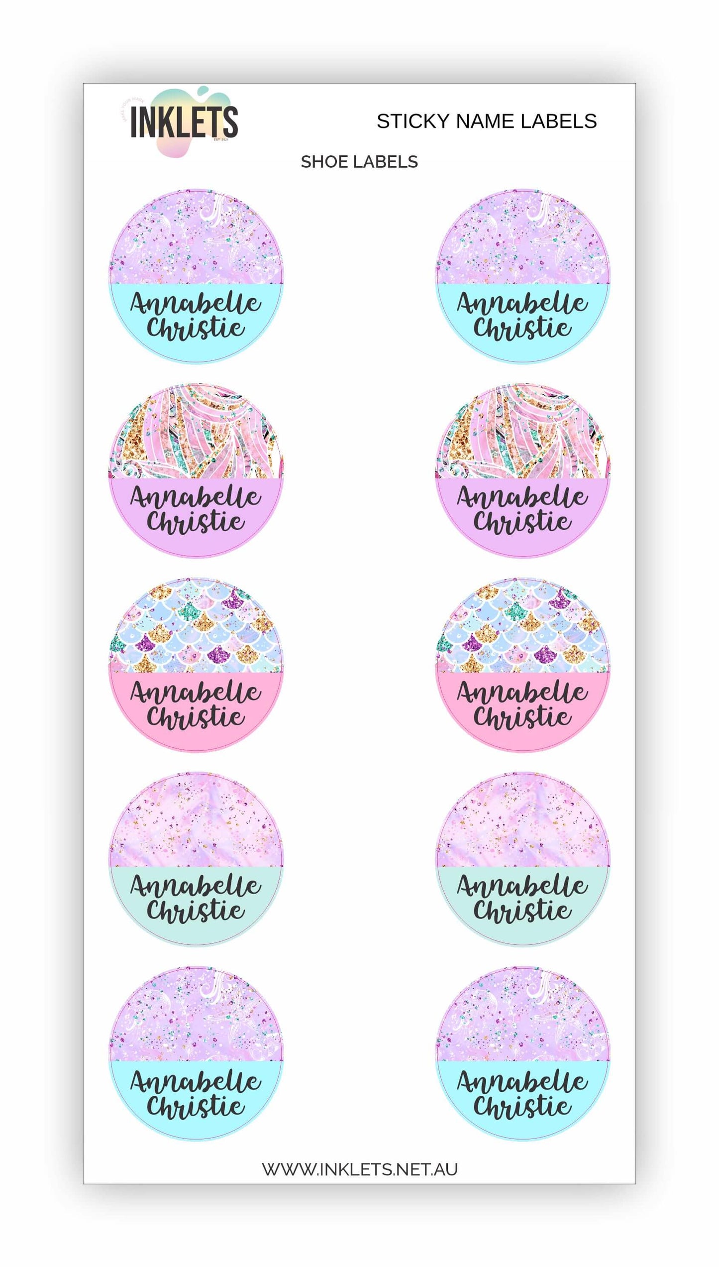 Mermaids Name Label Bundle