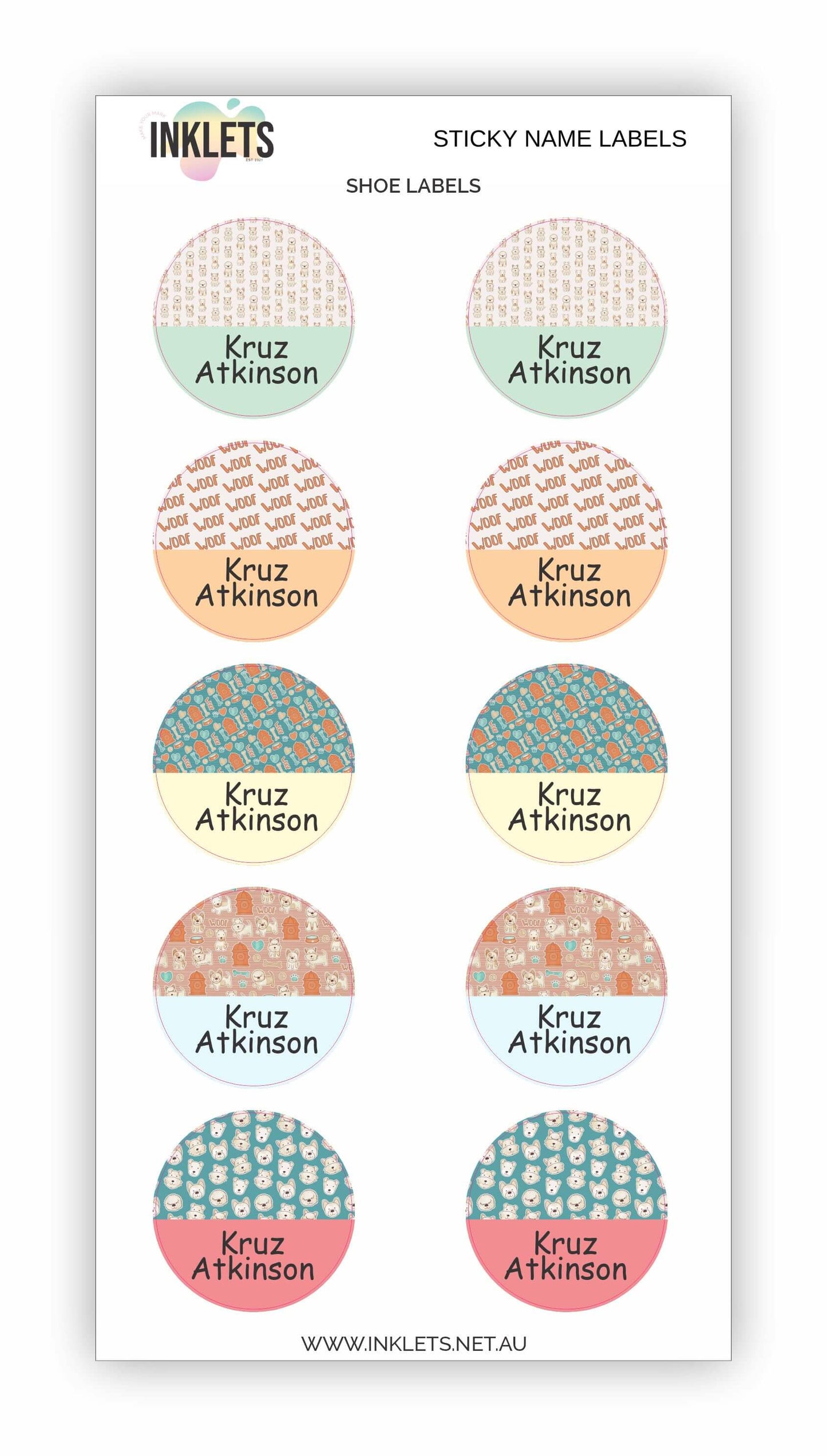 Puppy Dog Palz Name Label Bundle