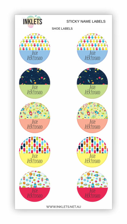 Space Blast Name Label Bundle