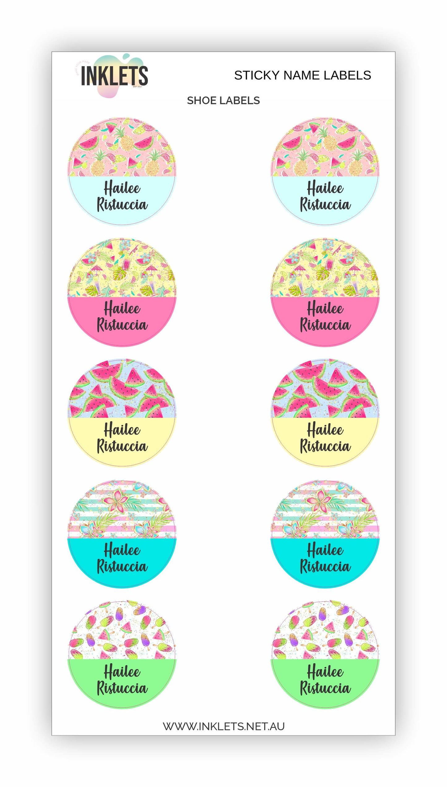 Fruit Tingle Name Label Bundle