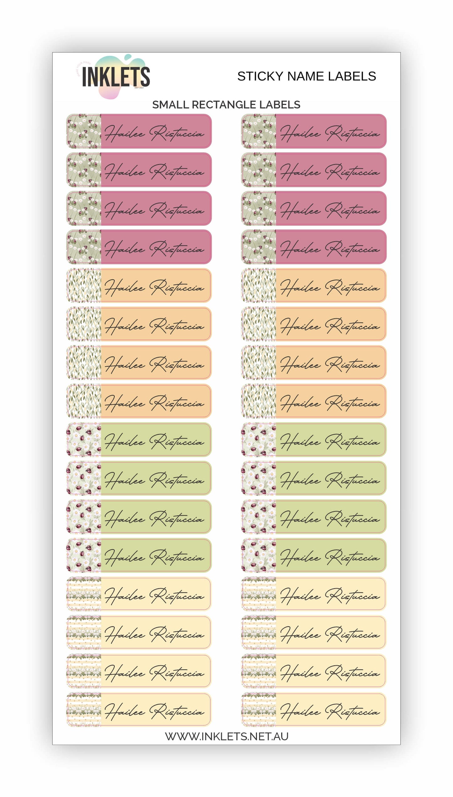 Ladybugs Name Label Bundle