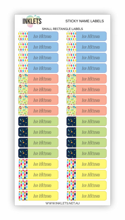 Space Blast Name Label Bundle