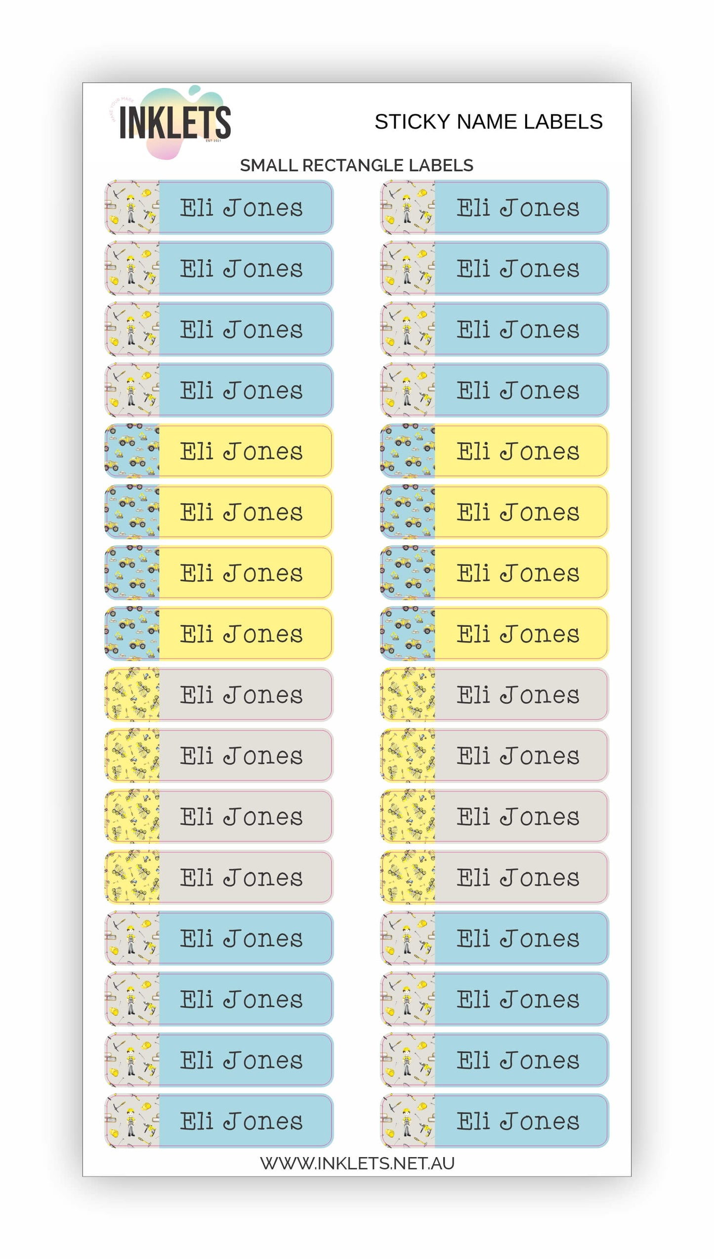 Construction Name Label Bundle