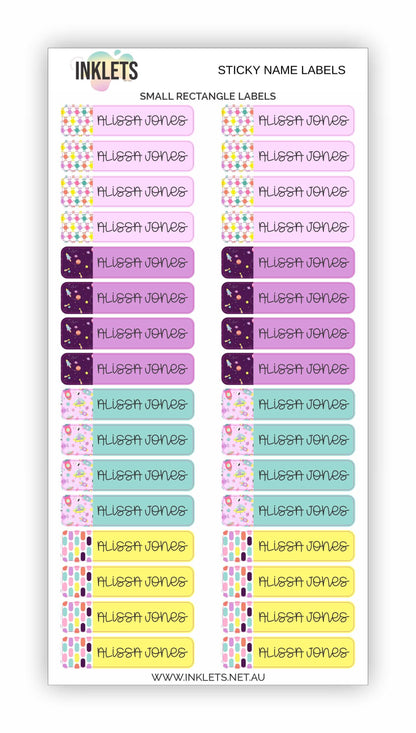Space Blast Pink Name Label Bundle
