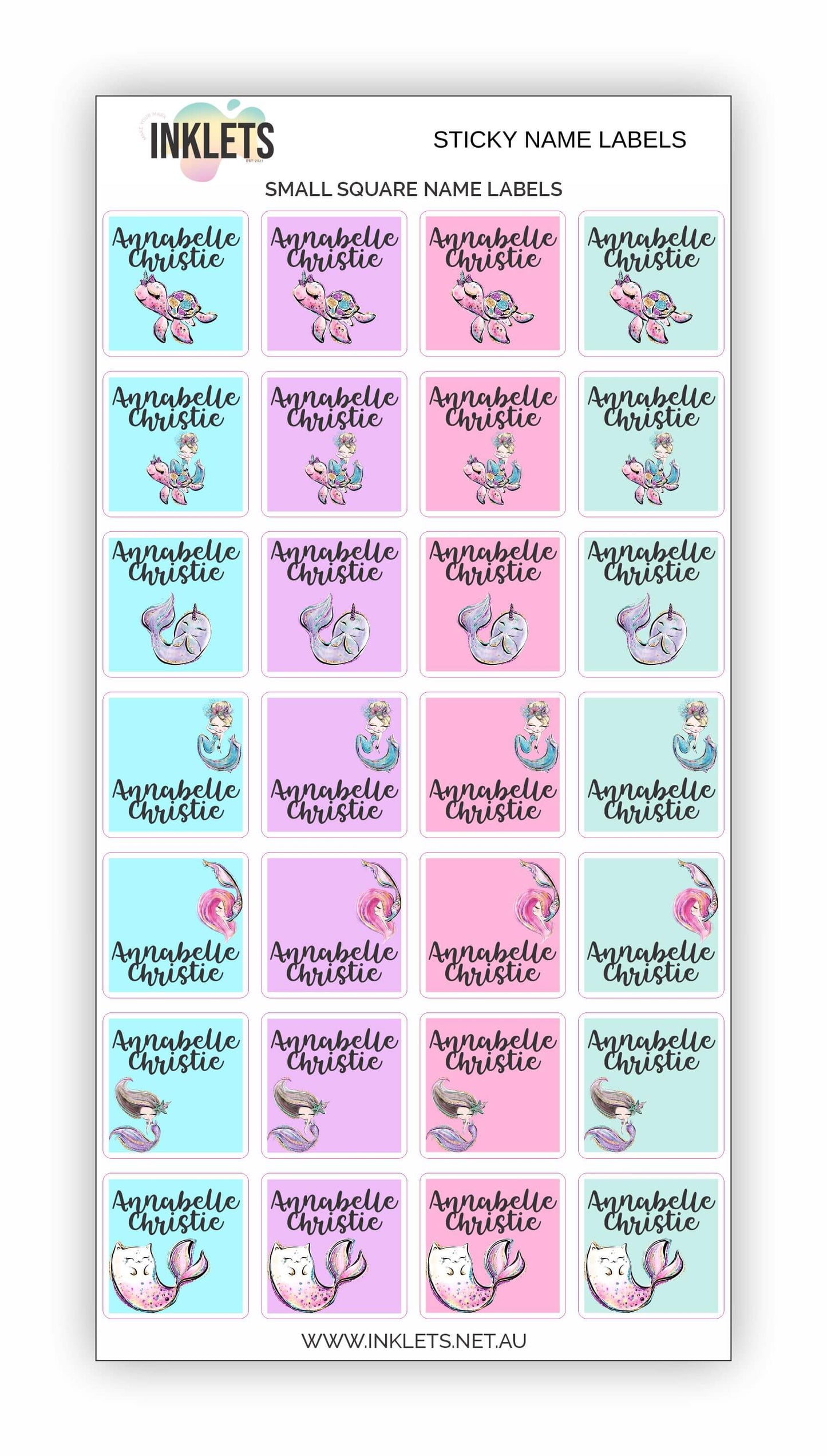 Mermaids Name Label Bundle