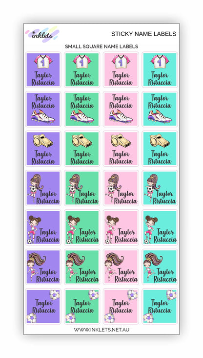 Soccer Girls Name Label Bundle