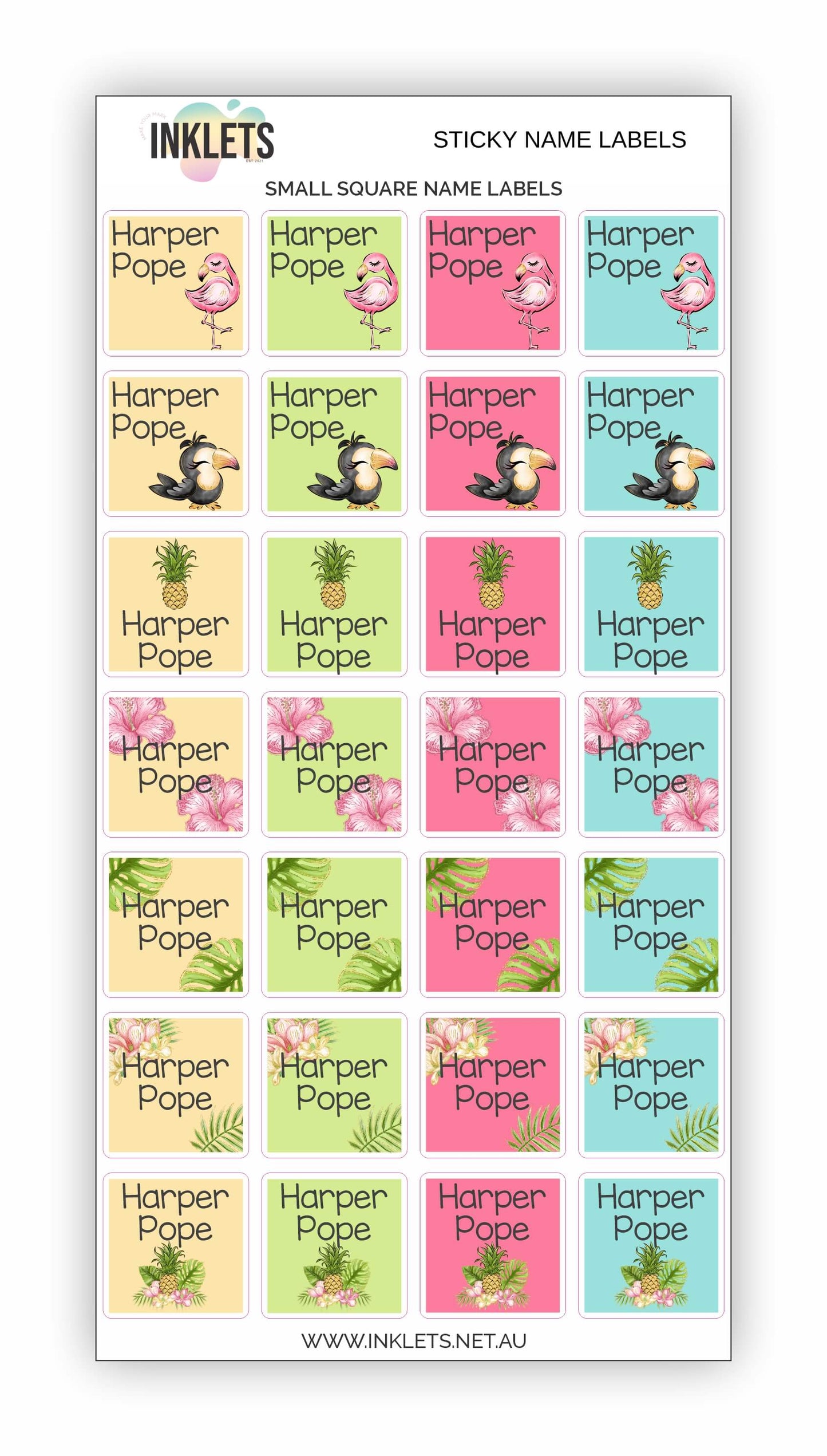 Tropics Name Label Bundle