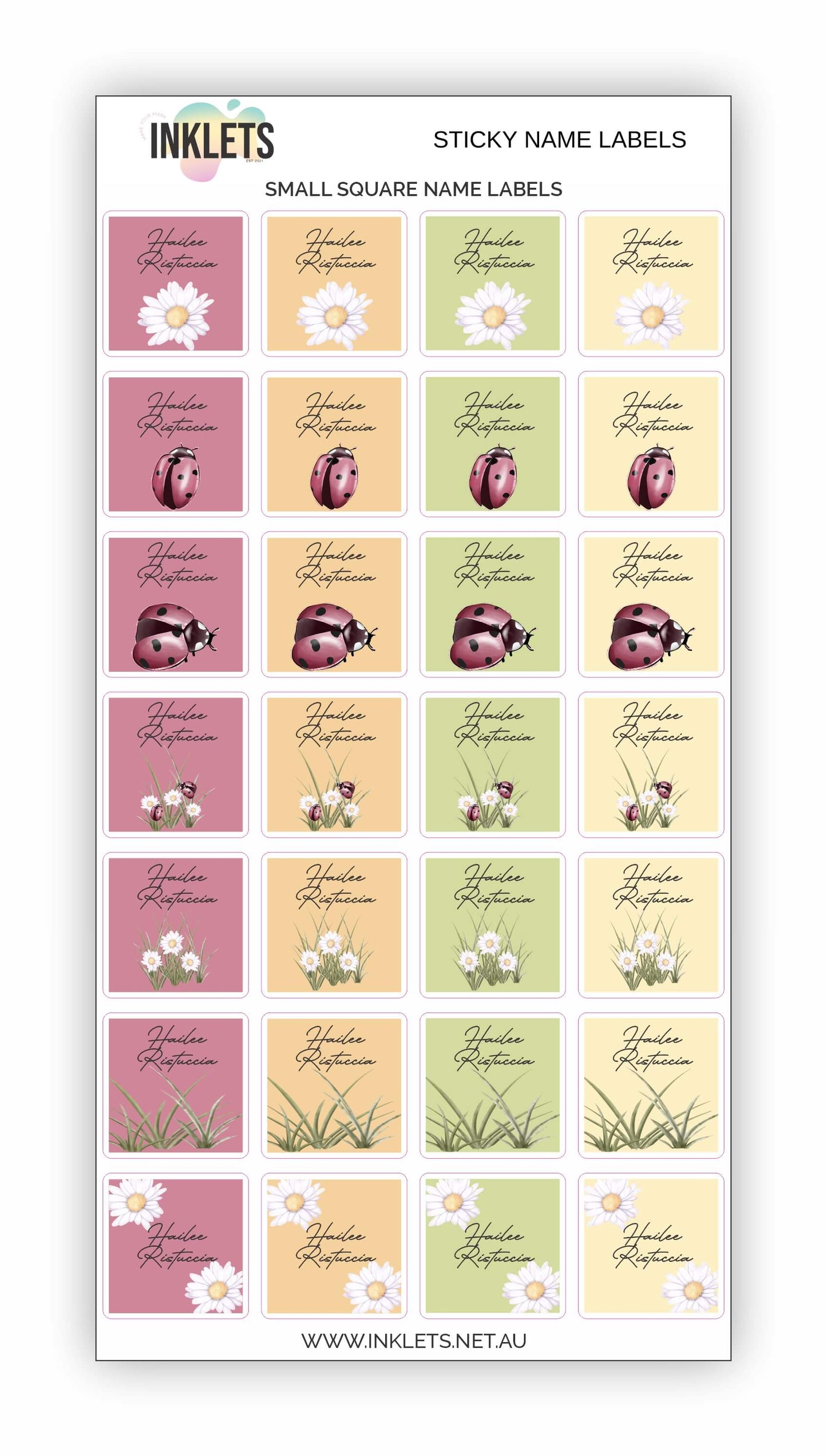 Ladybugs Name Label Bundle