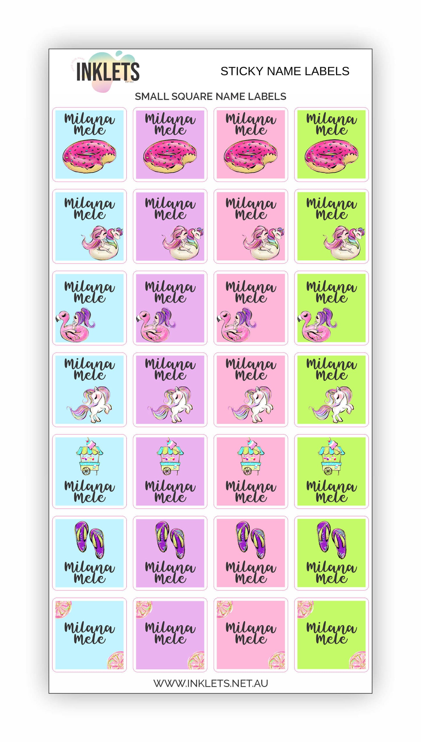 Pool Party Name Label Bundle