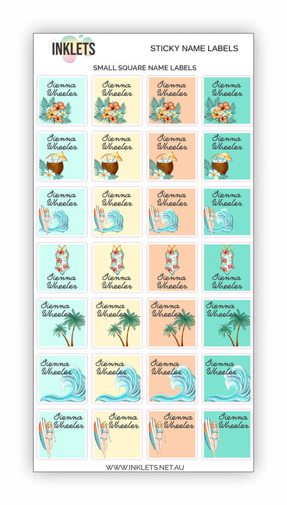 Surf Girl Name Label Bundle