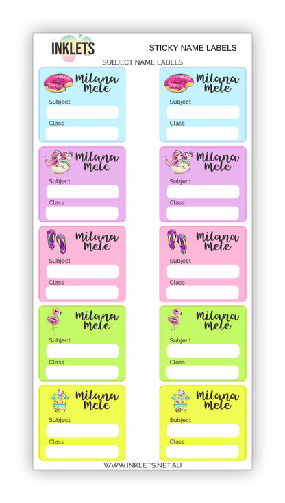 Pool Party Name Label Bundle