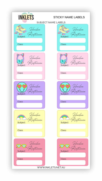 Roller Skating Name Label Bundle
