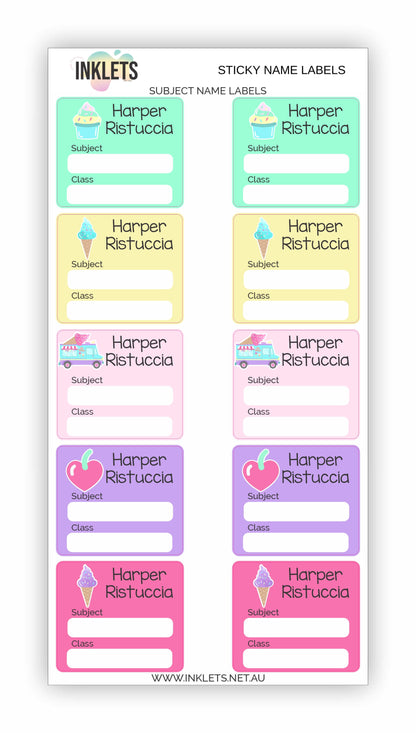 Ice Cream Name Label Bundle