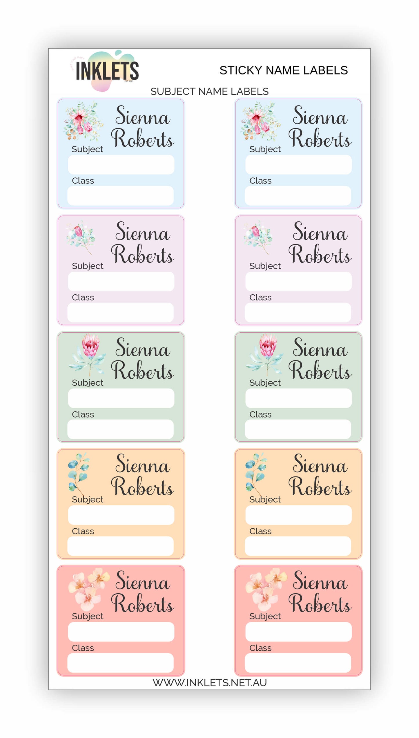 Protea Symphony Name Label Bundle
