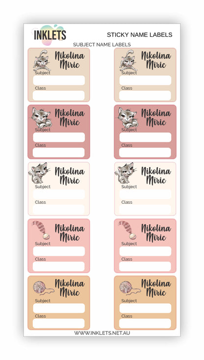 Cats Name Label Bundle